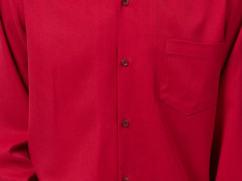 Montique Red Solid 2 Piece Walking Suit Long Sleeve Shirt Men's Leisur ...