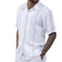 Men's 2 Piece Short Sleeve Walking Suit Stitch Design in White - 2021