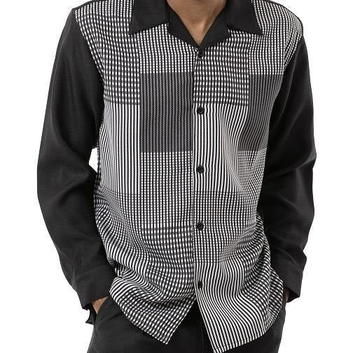 Montique Black 2 Piece Striped Detail Long Sleeve Walking Suit 2149 - Suits & More