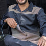 Montique Khaki 2 Piece Horizontal Stripe Long Sleeve Walking Suit 2151