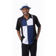 Navy Color Block Walking Suit 2 Piece Short Sleeve Set 2301