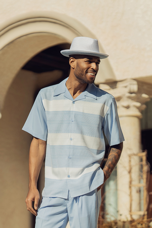 Photon Collection: Carolina Horizontal Stripes Design 2 Piece Walking Suit