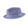 Montique Lavender White Bottom Braided Stingy Brim Pinch Fedora Hat H-2318