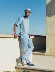 Montique Carolina Tone on Tone Walking Suit 2 Piece Short Sleeve Set 2320