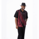 Hercules Collection: Montique Black with Burgundy Accent Walking Suit 2 Piece Short Sleeve Set 2325