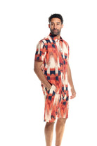  Multi Color Ombre 2 Piece Shorts Set