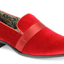 Velvet Red Heeled Fashion Shoes with Matching Band -6660