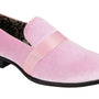 Velvet Light Pink Heeled Fashion Shoes with Matching Band -6660