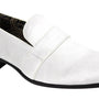 Velvet White Heeled Fashion Shoes with Matching Band -6660
