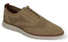 Tan Casual Lace Wingtip Shoes 