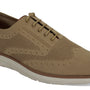 Tan Casual Lace Wingtip Shoes