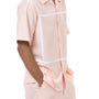 Montique Peach Color Block Walking Suit 2 Piece SHORTS SET 72202