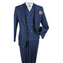 Blue 3 Piece Long Sleeve Fashion Denim Suit - DEN10