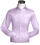 Lavender Tone On Tone Long Sleeve Floral Dress Shirt ESH02 - Suits & More