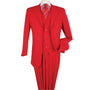 Red Three Piece Regular Fit Fashion Suit P800