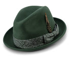 Montique Hunter 2" Brim Wool Felt Fedora Hat H-2123 - Suits & More