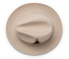 Montique Beige Lightfelt 2 ½" Wide Brim Wool Felt Pinch Hat H-60 - Suits & More
