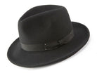 Montique Black Color 2 1/2 Inch Wide Brim Wool Felt Hat H-70 - Suits & More