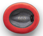 Montique Grey Small Felt Band 2 ¼" Brim Red Bottom Wool Felt Dress Hat H-74 - Suits & More