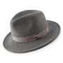 Smartify Collection: Montique Grey 2 1/2 Inch Wide Brim Wool Felt Hat