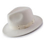 Smartify Collection: Montique White 2 1/2 Inch Wide Brim Wool Felt Hat