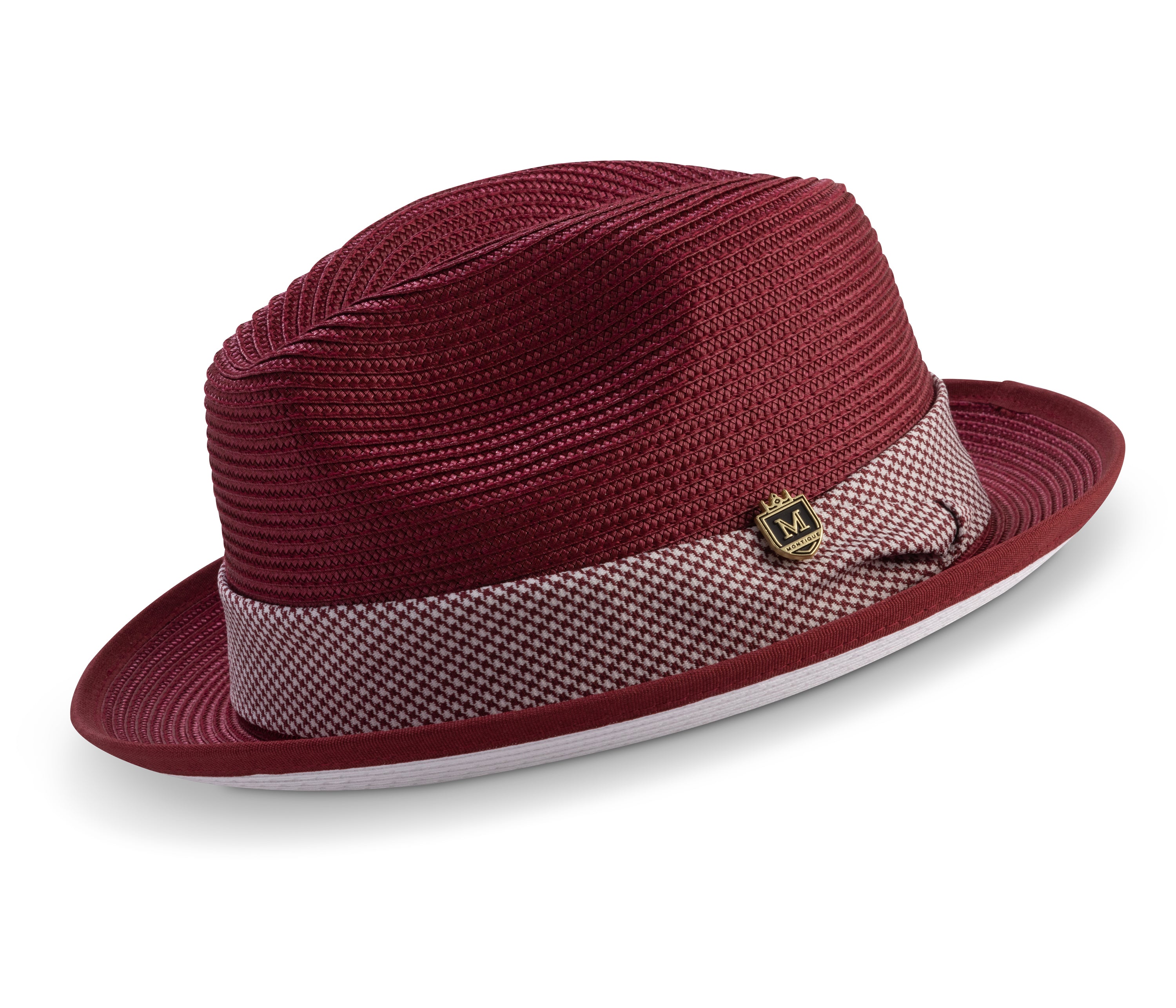 Burgundy Braided Fedora