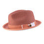 Innovique Collection: Papaya White Bottom Braided Stingy Brim Pinch Fedora Hat