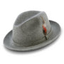 Montique Grey Small Felt Band 2 ¼ Brim Wool Felt Dress Hat H-62