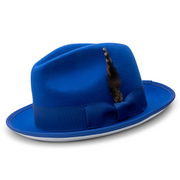 Royal White Bottom Felt Dress Hat 2 1/4 Inch Brim by Montique