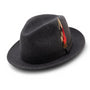 Eclipelle Collection: Montique Charcoal Small Felt Band 2 ¼ Brim Wool Felt Dress Hat