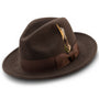 Montique Brown Color Lightfelt 2 ½ Inch Wide Brim Wool Felt Pinch Hat H-60