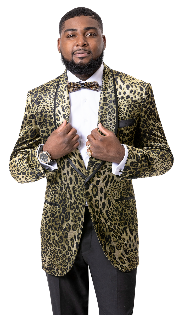 Leopard Print Fashion Blazer-Soprano J125 – Suits & More