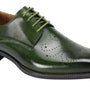 Premium Green Leather Lace Dress Shoes