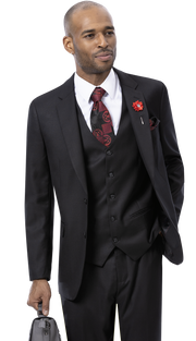 RegalRevel Collection: Black Three Piece Fashion Suit