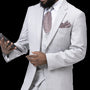 Grey Three Piece Regular Fit Fashion Suit M18022