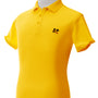 Men's Solid Mustard Quarter Button Up Collared Short Sleeve Shirt