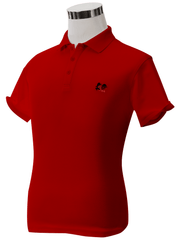 Men's Solid Red Quarter Button Up Collared Short Sleeve Shirt  - FINAL SALE