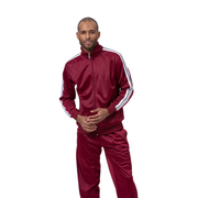 Montique Men's Casual Sport Tracksuit 2 Piece in Burgundy JS-27