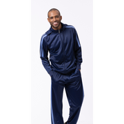 Montique Men's Navy 2 Piece Tracksuit With Detachable Hood JS-28