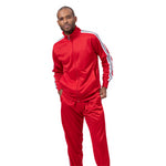 Montique Men's Casual Sport Tracksuit 2 Piece in Red JS-27