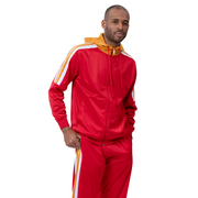 Montique Men's Red Casual Sport Tracksuit 2 Piece Set JS-30