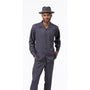 Montique Grey Solid 2 Piece Walking Suit Long Sleeve Shirt Men's Leisure Suit 1641