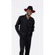 Montique Black Tone on Tone 2 Piece Long Sleeve Walking Suit Set 2264