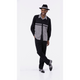 Montique Black Houndstooth 2 Piece Long Sleeve Walking Suit Set 2257