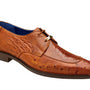 Belvedere Genuine Ostrich Leather Lining Men's Shoes in Ant Almond-Bolero