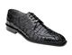 Men's Genuine Hornback Caiman Dress Shoe in Black - Chapo.