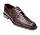 Men's Genuine Hornback Caiman Dress Shoe in Brown - Chapo.