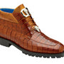 Men's Genuine Caiman Crocodile Shoes in Ant Sport-Gallardo
