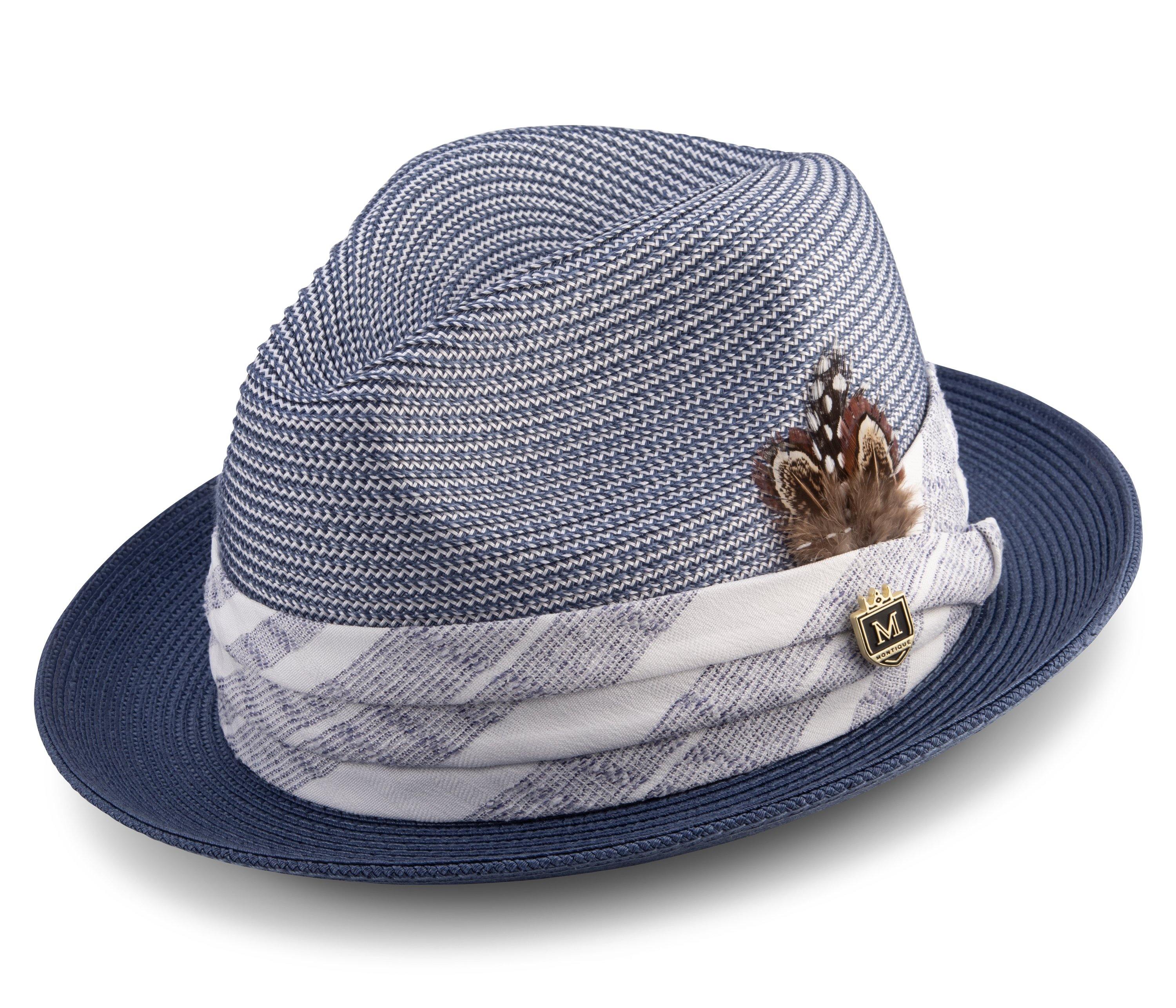 Men's Modern Madras Plaid Hat in Slate H-2037 - Suits & More