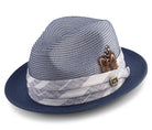 Men's Modern Madras Plaid Hat in Slate H-2037 - Suits & More